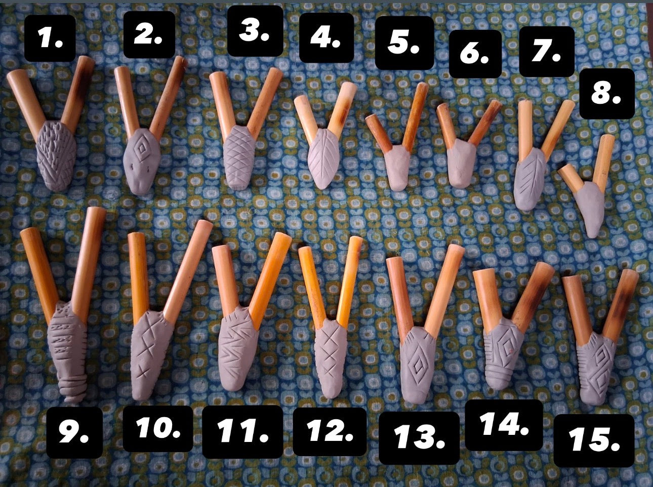 Artesão Indígena Kuripè – Aplicador Tradicional Huni Kuin Rapè (Item de Colecionador)