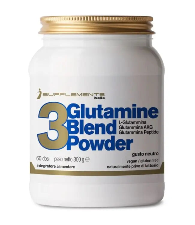 3 Glutaminmischungspulver | 300g | Glutamin aus drei Quellen iSupplements Italien