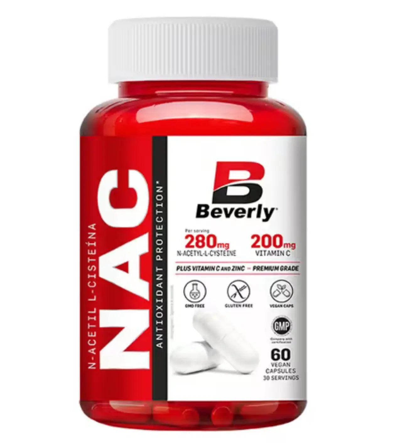 Beverly Nutrition – NAC N-Acetil L-Cisteína con Vitamina C – 60 Vcaps Beverly Nutrition