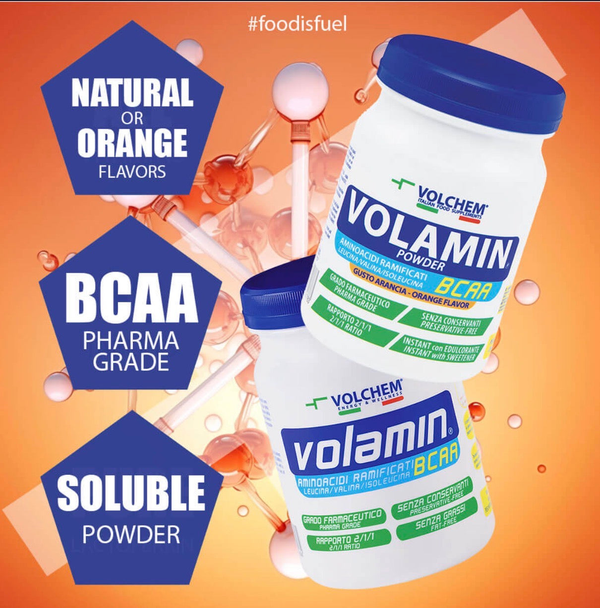 Volchem VOLAMIN 224gr Arancia - Aminoacidi Ramificati BCAA