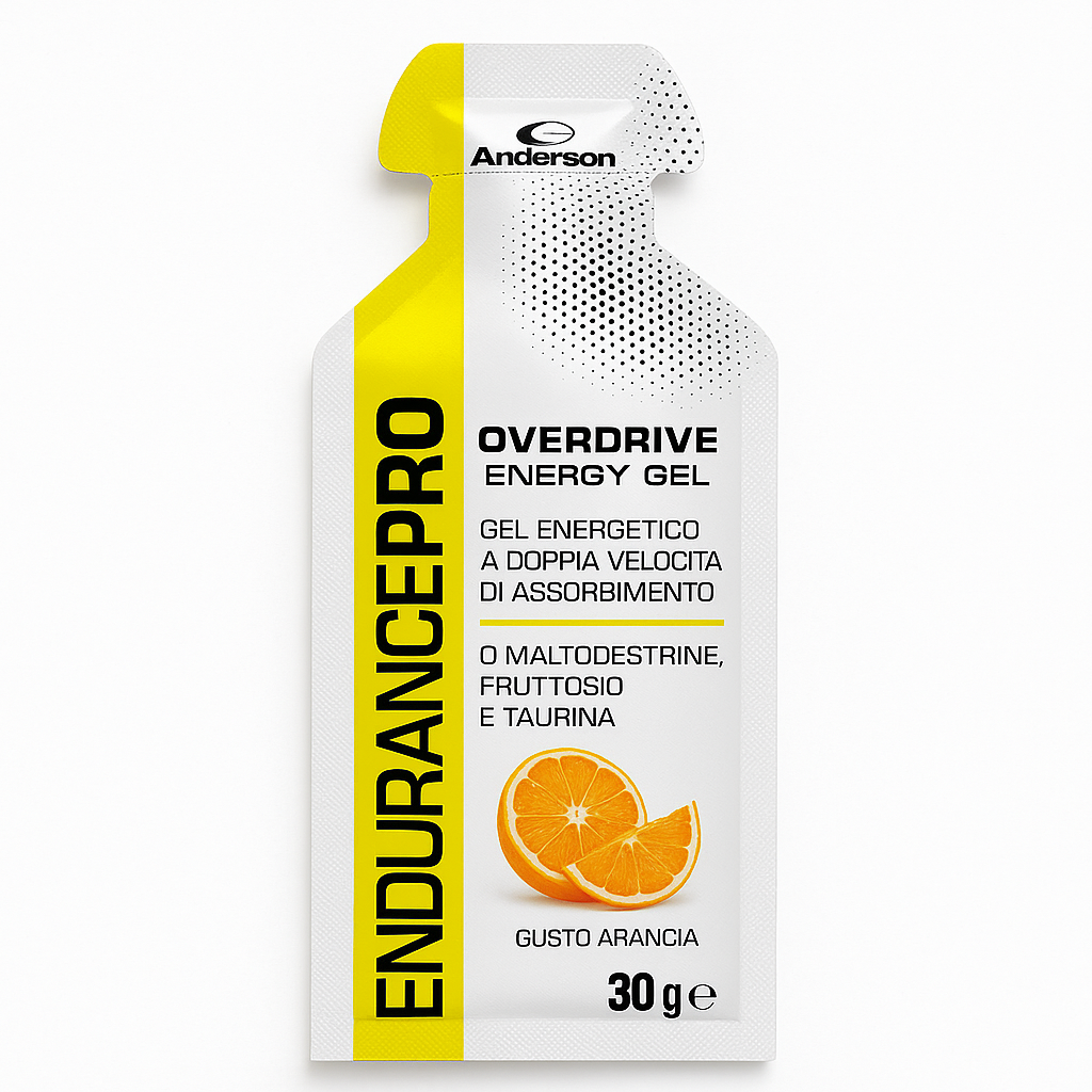 Overdrive Energy Gel – Arancia (30 g / Box da 18 bustine)