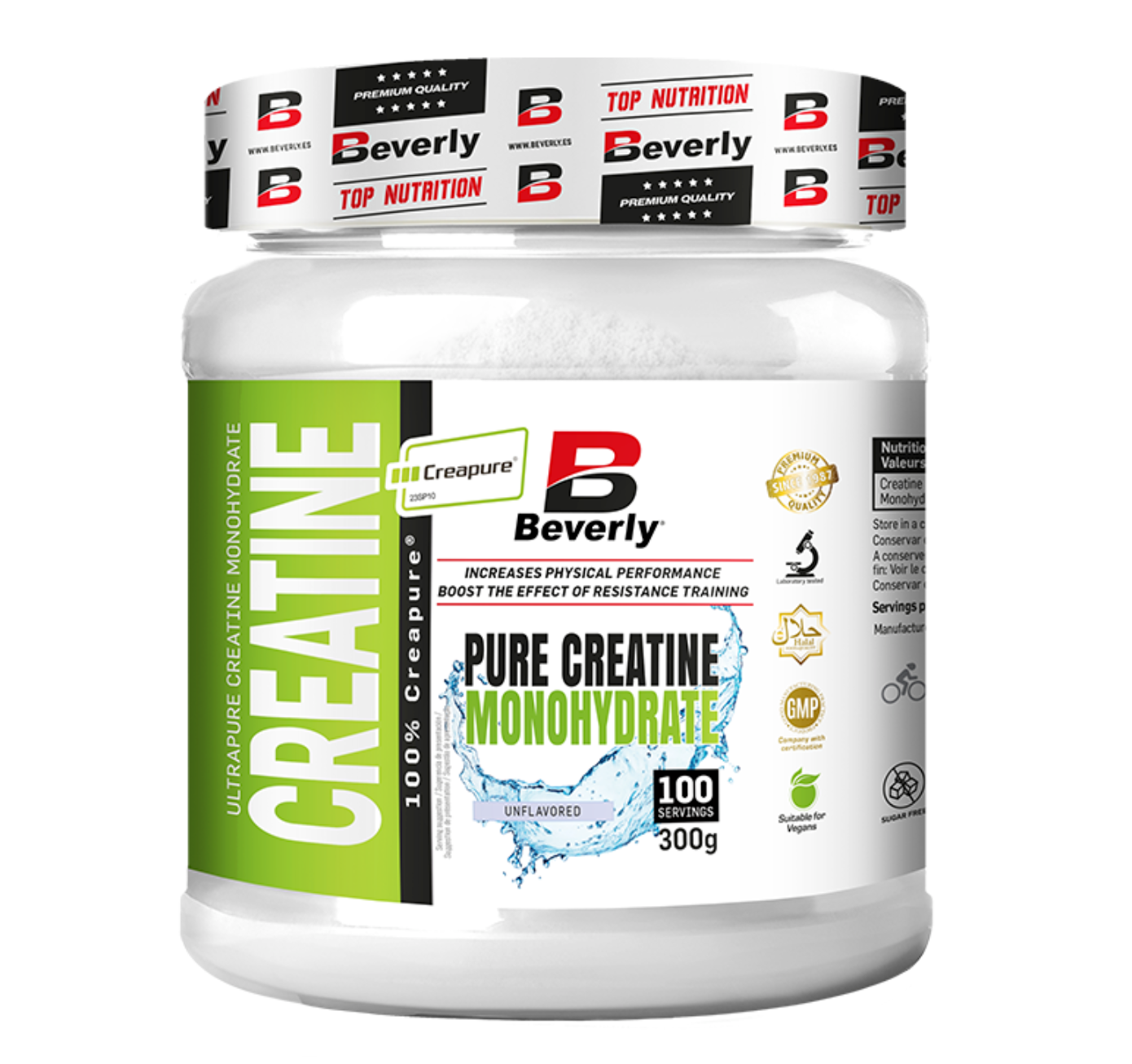 Beverly Nutrition Creatina Creapure® – 300 g | Recupero Muscolare