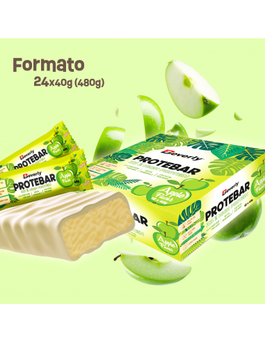 Beverly Nutrition PROTEBAR Mela – Barretta Proteica 33% | Confezione da 12barrette da 40 g