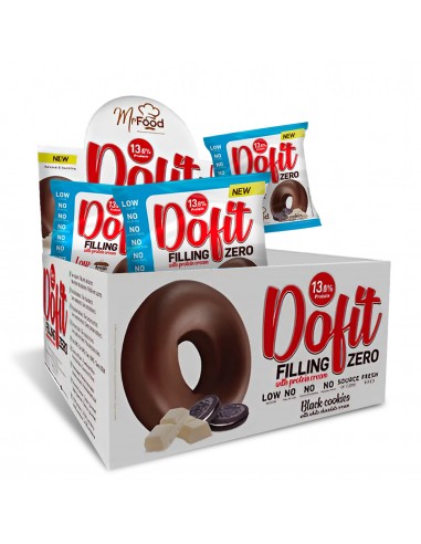 Beverly Nutrition Bagel com creme proteico Dofit Zero sabor biscoito preto (12 unidades)