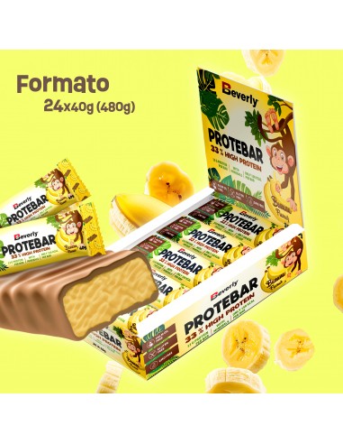 Beverly Nutrition Protebar Banane - 24 Proteinbalken 33%