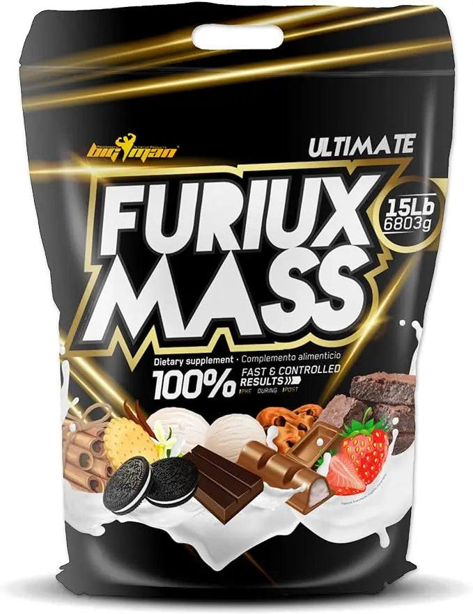 BIG MAN | Massa Furiux 6,6 kg (15 Pfund) | Nahrungsergänzungsmittel zur Gewichtszunahme | Erhöhen Sie die Lautstärke schnell | Amylopektin | Traubenzucker BIG MAN