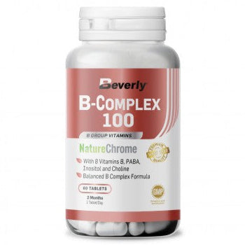 BEVERLY NUTRITION – COMPLESSO B 100 | 60 compresse | Fino a 2 mesi di utilizzo