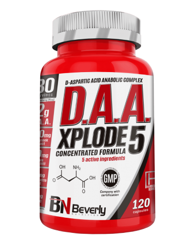 Beverly Nutrition Daa 5 XPlode-D-Aspartic acid | 120 capsules