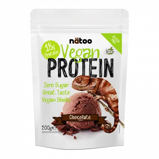 Chocolate proteico vegano Natoo 500 g.