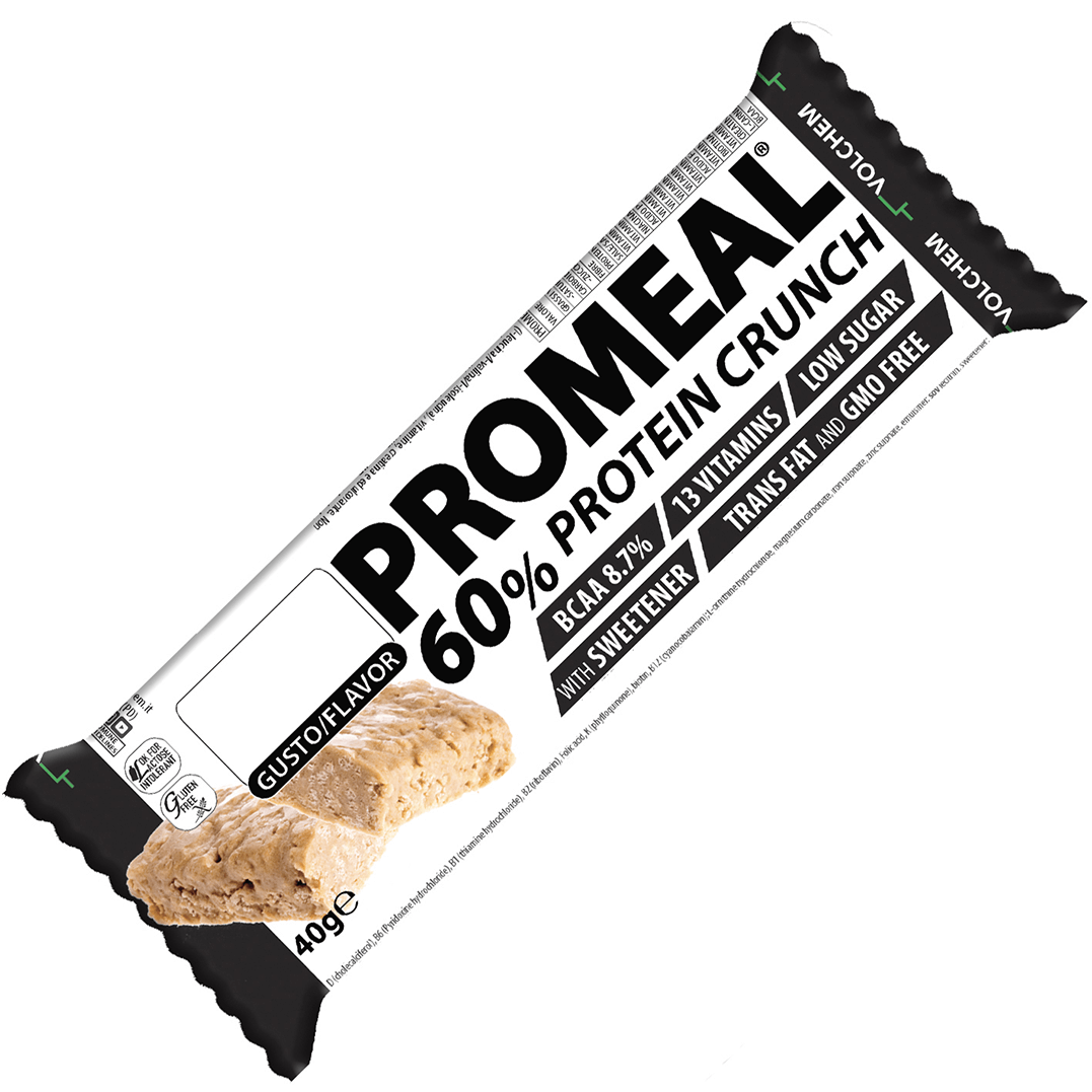 Volchem PROMEAL® Protein Crunch 60% – BOX da 20 barrette da 40gr