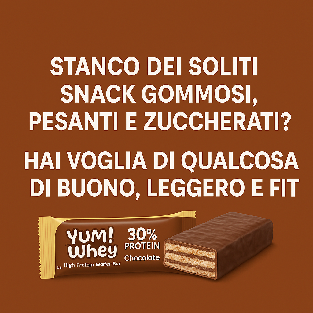 Beverly Nutrition Barretta Yum Whey Wafer 35 g - 30% Proteine Cioccolato (Scatola da 24 unità)