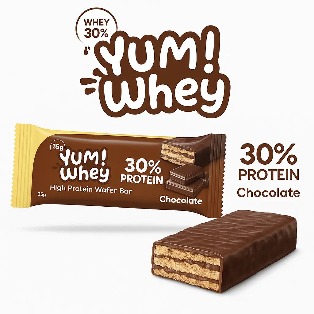 Beverly Nutrition Yum Whey Wafer Bar 35g - 30% Protein Chocolate (Box of 24 units) Beverly Nutrition