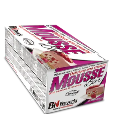 Beverly Nutrition Mousse Bar – Confezione da 24 barrette Yogurt e Fragola Beverly Nutrition