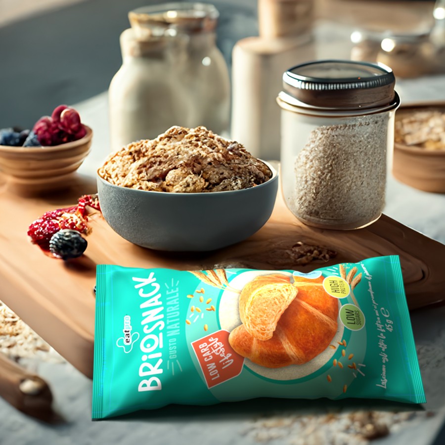 BRIOSNACK DOLCE NATURALE | 6 Soffici brioches da 60 grammi | EAT PRO