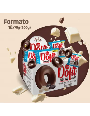 Beverly Nutrition Bagel with Dofit Zero Protein Cream with Black Cookie Flavor (12 units) Beverly Nutrition