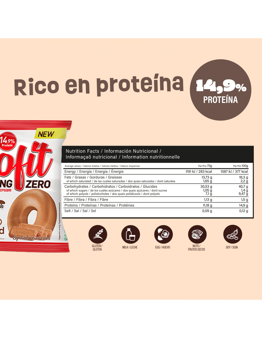 Beverly Nutrition Bagel con crema proteica Dofit Zero al gusto Speculoos (12 unità)