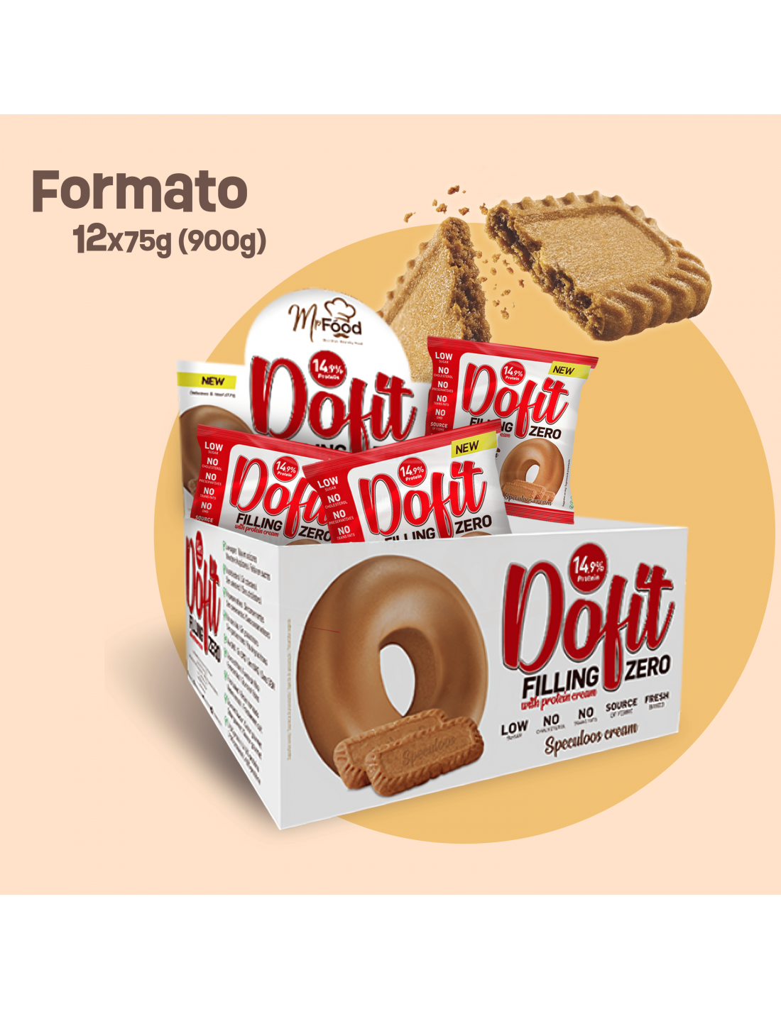 Beverly Nutrition Bagel con crema proteica Dofit Zero al gusto Speculoos (12 unità)