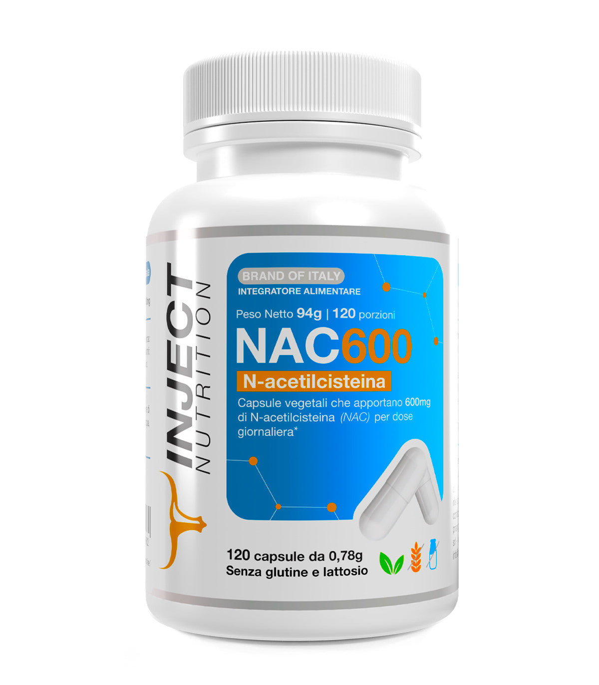 NAC 600 N-Acétylcystéine | acides aminés pour la récupération et la synthèse musculaire