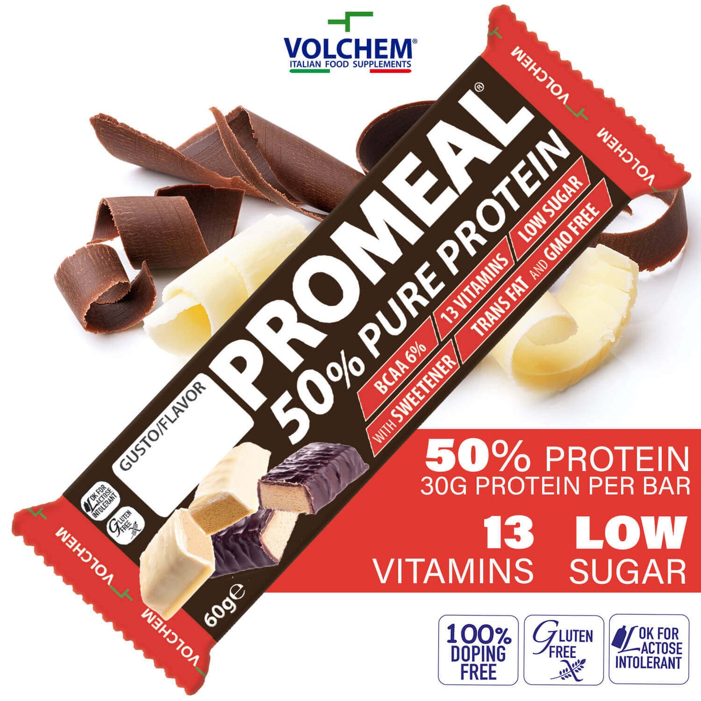 Proteína Volchem Promal ® 50% (10 barras mistas)
