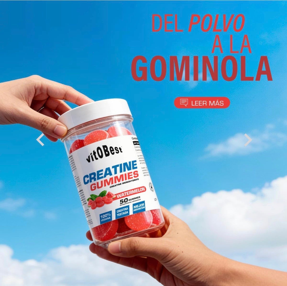 VitoBest Creatine Gummies – Creatina Monohidrato Sandía (50 gominolas)