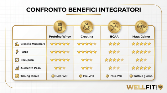 Integratori per massa muscolare: guida completa per aumentare la forza