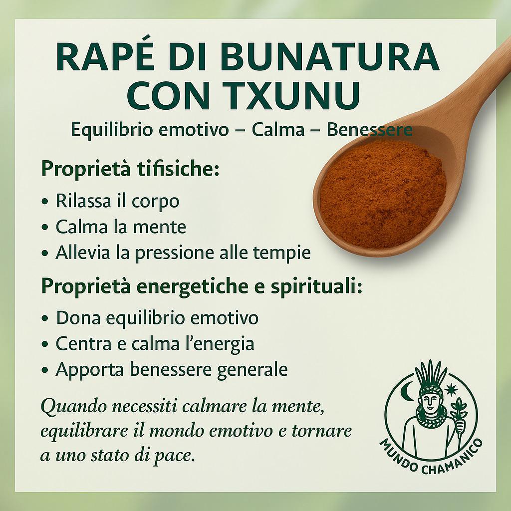 Rapé 15gr Bunatura com Txunu (origem indígena Huni Kuin)