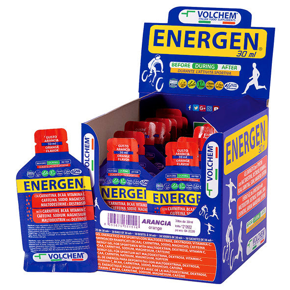 Energen 30x30ml Gel Energetico Volchem | Maltodestrine, BCAA e Caffeina