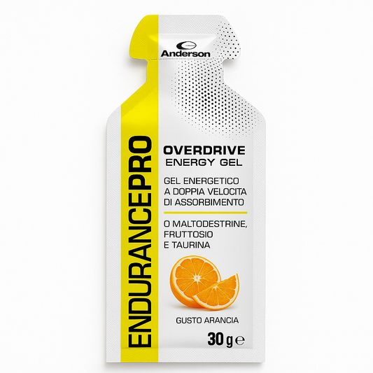 Overdrive Energy Gel – Arancia (30 g / Box da 18 bustine)