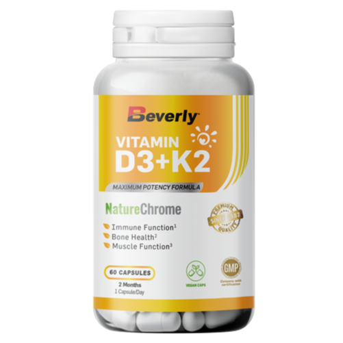 Beverly Nutrition Vitamin D3+K2 | 4000 IU + 100 µg | 60 Vegan caps | 60 services | 2 months of use