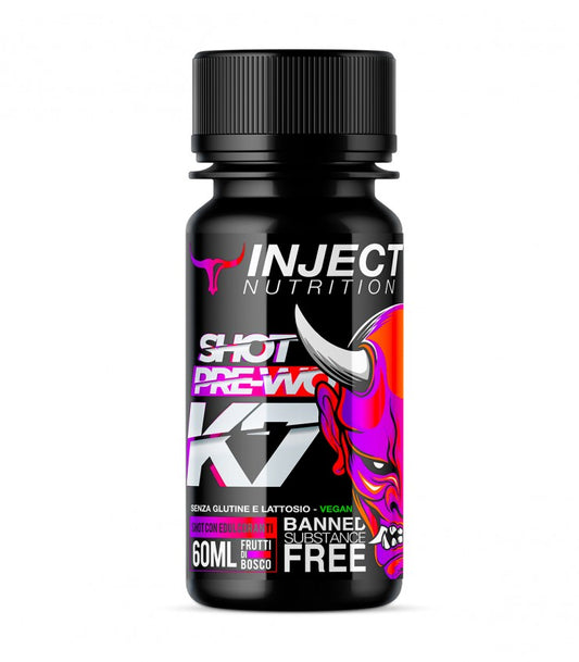 K7 Pre-Workout Shot 60ml – Pre Allenamento Monodose | Inject Nutrition