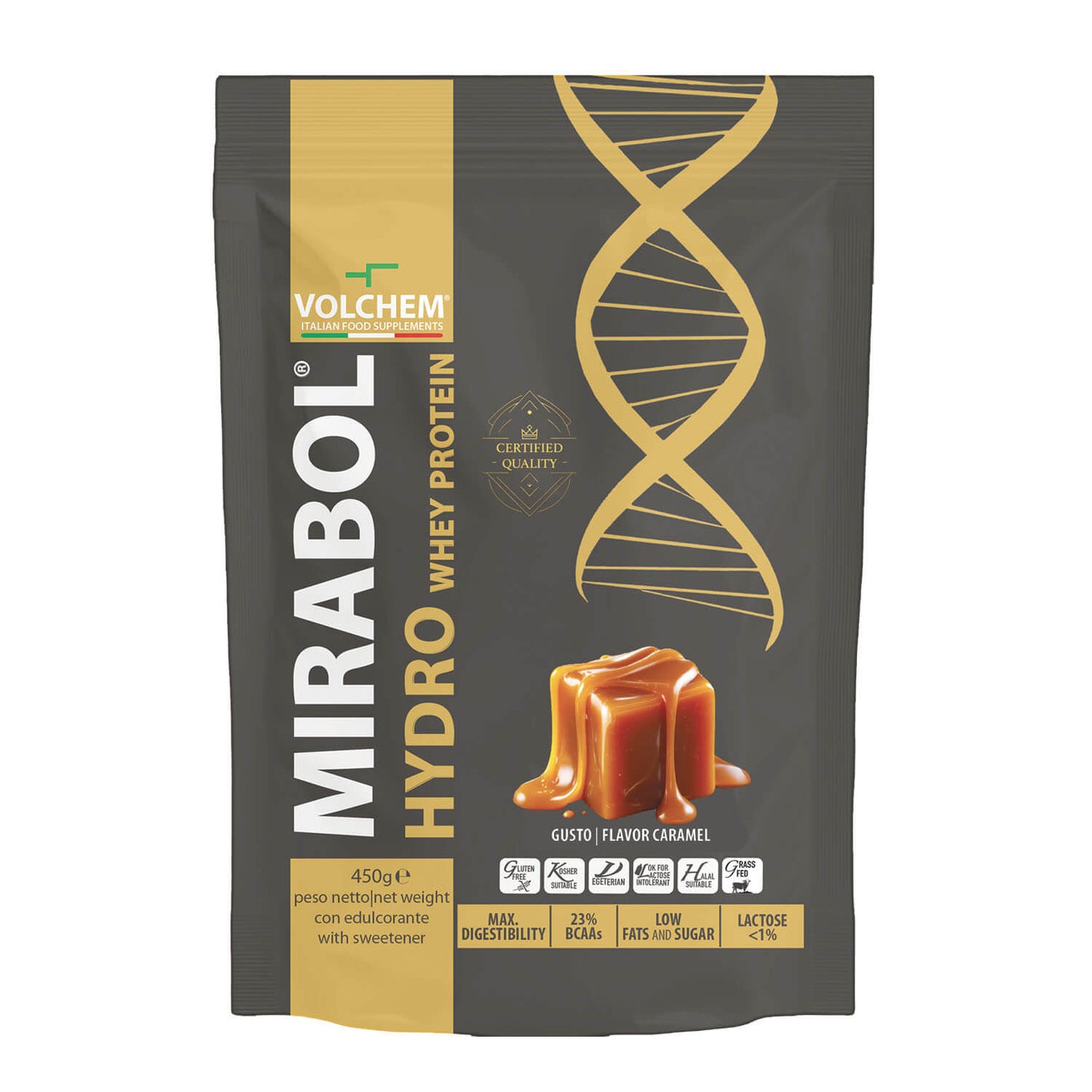 Volchem Mirabol Hydro 90 Whey Protein | Proteine Idrolizzate Isolate 90% | Recupero Ultra Rapido