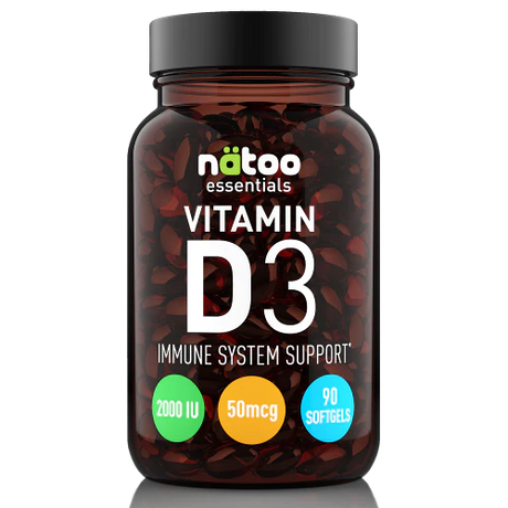 NATOO Essentials Vitamin D3 2000IU (50mcg) 180soft - Vitamina D3