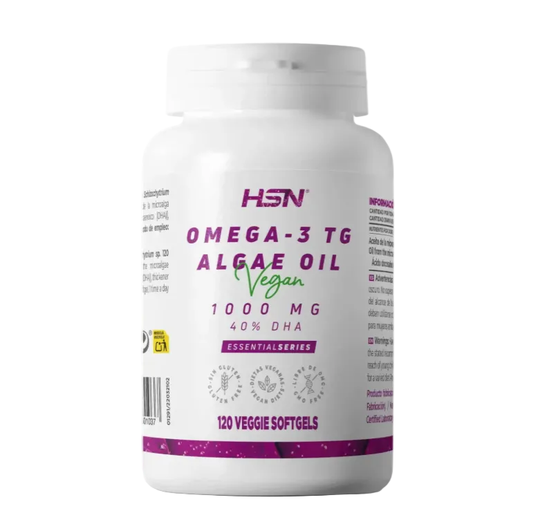 Oméga 3 : Végétalien à base d'huile d'algues 1000 mg | 120 perles | DHA 40% HSN