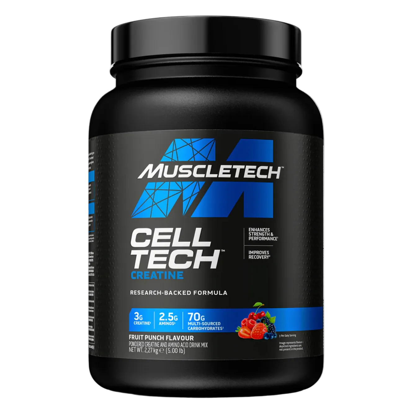 MuscleTech Cell-Tech 5 LIBRE | 2,27 kg | 10g de monohidrato de creatina + ALA + BCAA | Fuerza máxima | Fórmula HC multietapa | tecnología muscular