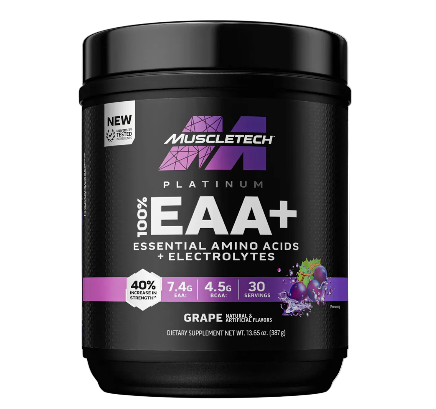 MuscleTech Platino 100% EAA+ | 7,4 g de AA + 4,5 g de BCAA | 5 electrolitos | Fuerza + Recuperación + Hidratación | tecnología muscular
