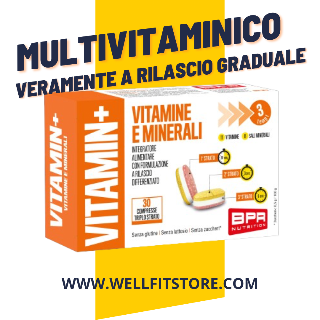 11 vitamine e 8 minerali in compresse con tecnologia a rilascio differenziato a 3 tempi.