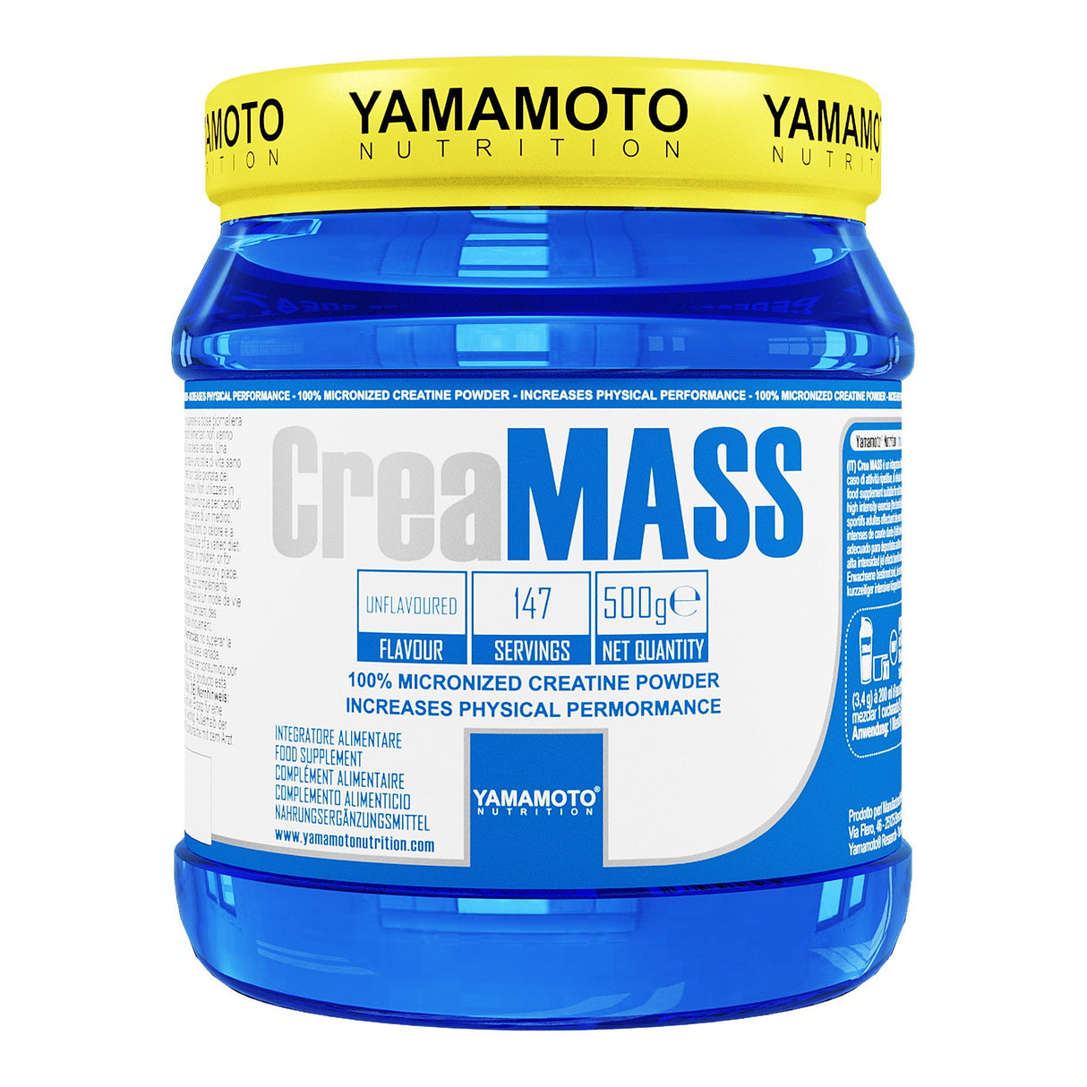 YAMAMOTO NUTRITION CreaMASS 500 grammi - Creatina Monoidrata