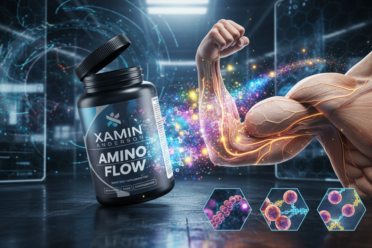 aminoacidi che escono dal barattolo di xamin anderson ed entrano nei muscoli potenziandoli 