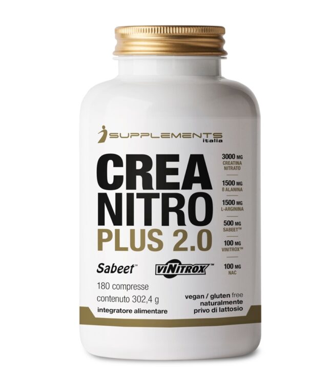 Crea Nitro Plus 2.0 | 180cpr | Creatina Nitrato ossido nitrico