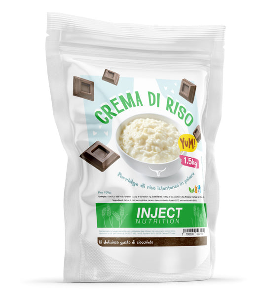 Crema di Riso Cacao 1,5Kg Inject Nutrition | Carboidrati Istantanei