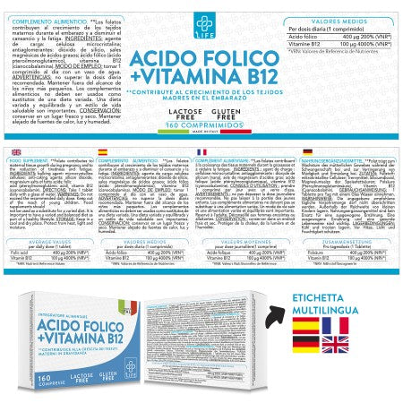 ACIDO FOLICO + B12 +Life | 180 capsule