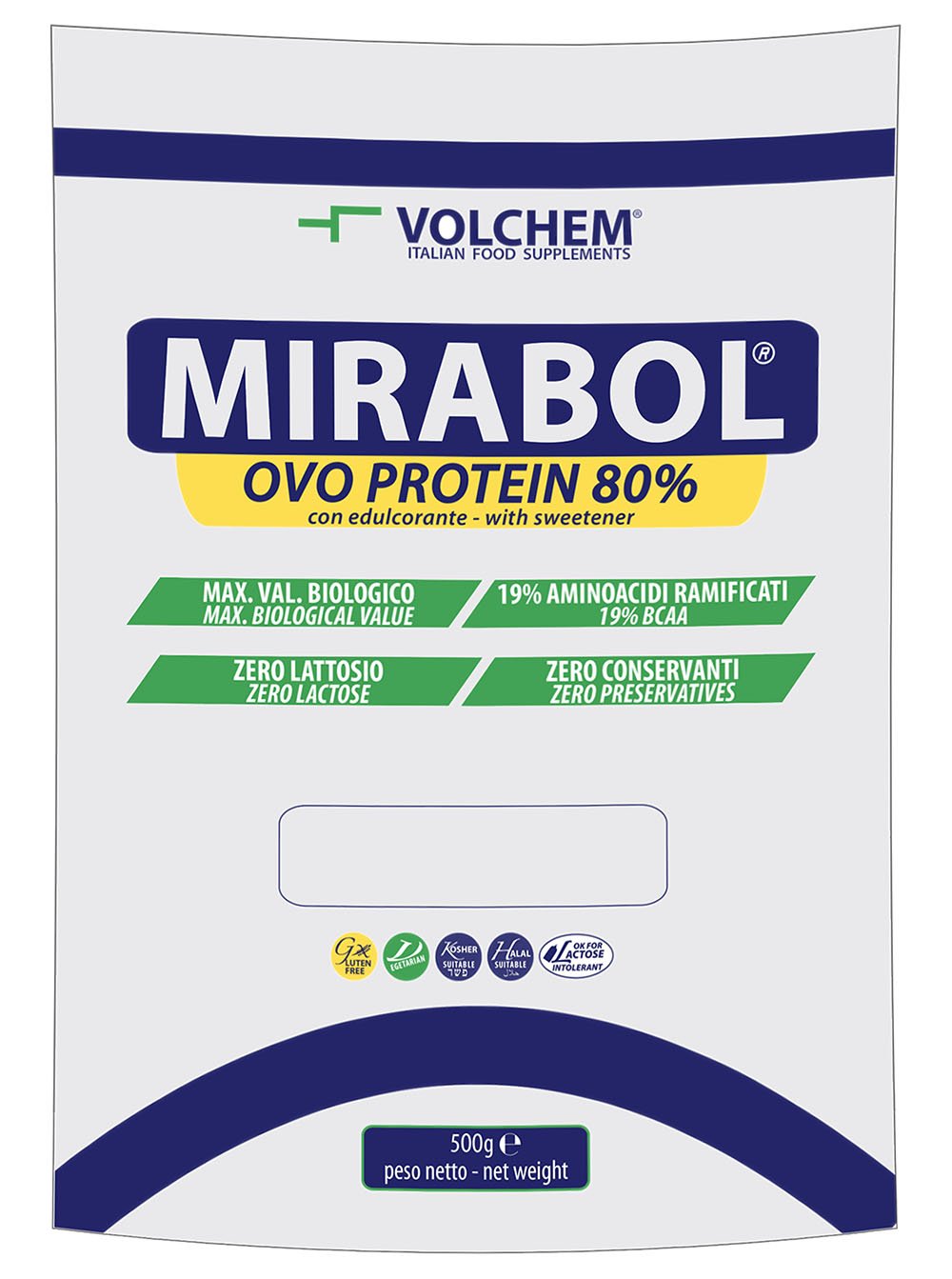 VOLCHEM MIRABOL OVO PROTEÍNA 80% CREMA -500G-