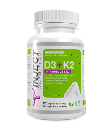Vitamina D3+K2 (120 capsule) Inject Nutrition