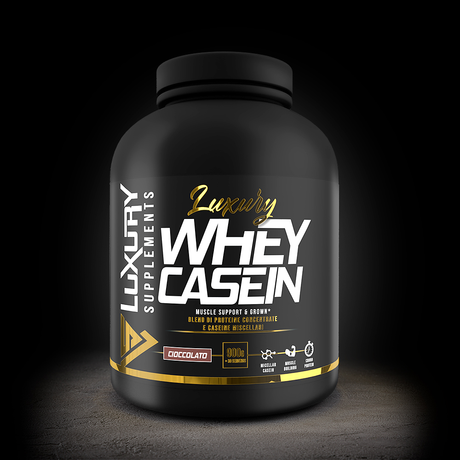 Whey Casein è un integratore alimentare di proteine (Blend proteico) ad elevato valore biologico e diversa velocità di assimilazione (rilascio modulato).