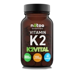 Vitamin K2 (K2VITAL®) è un integratore alimentare a base di Vitamina K della qualità brevettata K2VITAL®, con un apporto del 266% del valore nutritivo