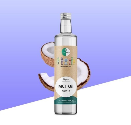 L'olio MCT C8/C10 bottiglia di vetro ecologica da 500 ml fornisce da 30 a 40 porzioni dei due più importanti acidi grassi a catena media (60% C8 e 40% C10)