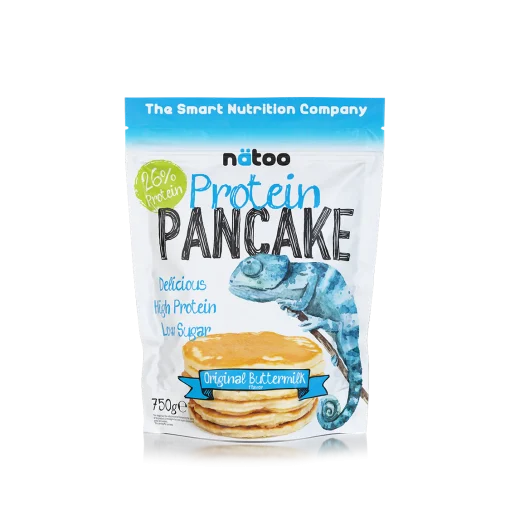 Protein Pancake Nätoo è un preparato in polvere istantaneo a base di avena e sieroproteine isolate per la preparazione di deliziosi pancake proteici.